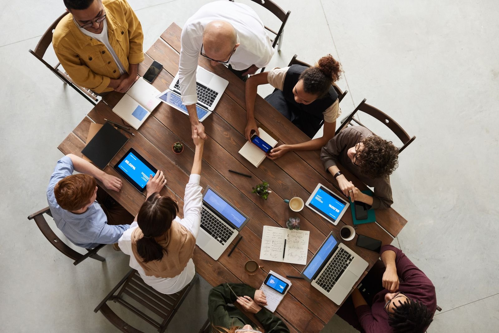 Marketing team collaborating on digital strategy